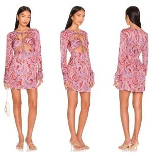 Song of Style from Revolve Coraline Mini Dress Aven Multi Orange Purple Swirl S